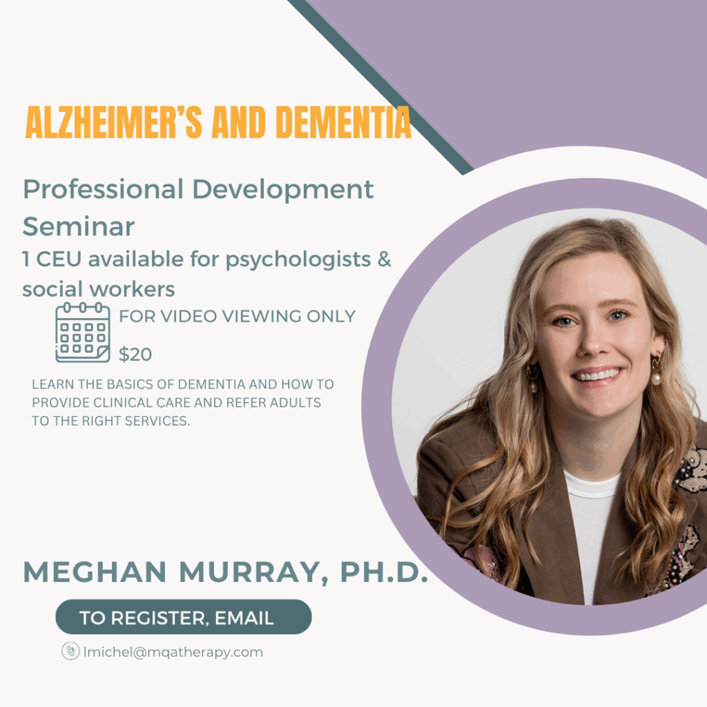 Alzheimer's and Dementia Continuing Education